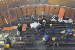The construction method of ramming material