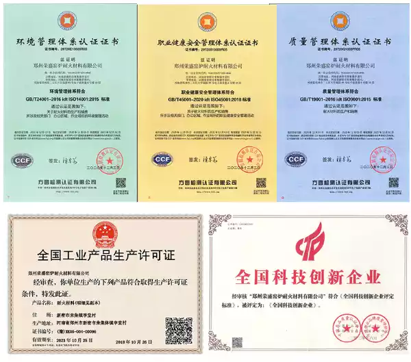 refractory certificate