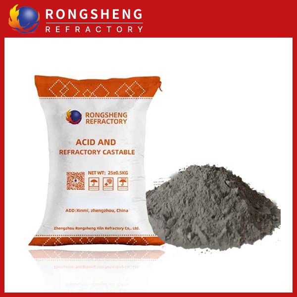 Lightweight acid resistant castable