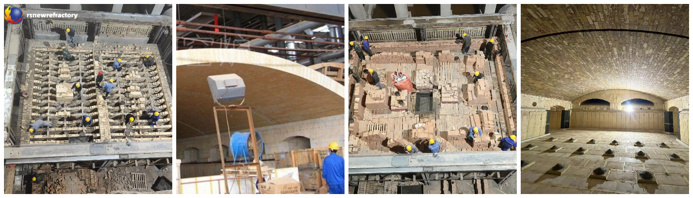 Glass kiln refractory construction